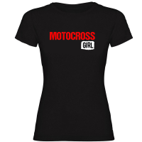 Camiseta MOTOCROSS GIRL mujer negra by TZOR
